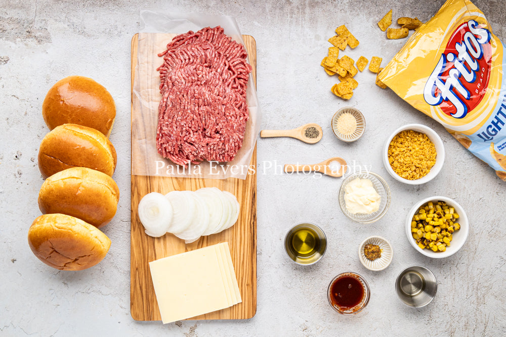 Southwest Corn Chip Burgers