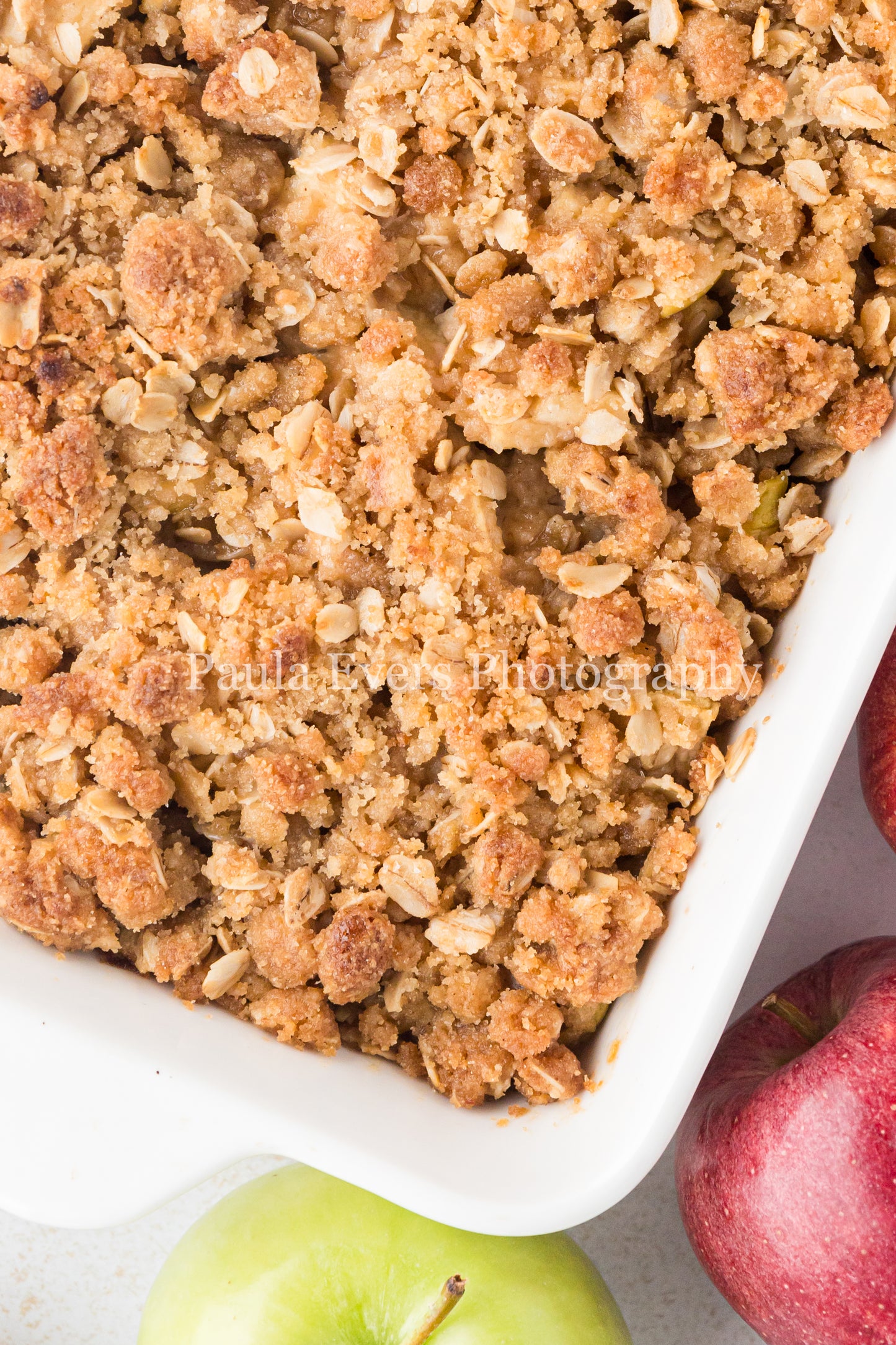 Apple Crisp with Caramel Sauce