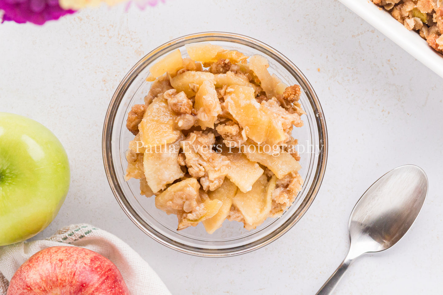 Apple Crisp with Caramel Sauce