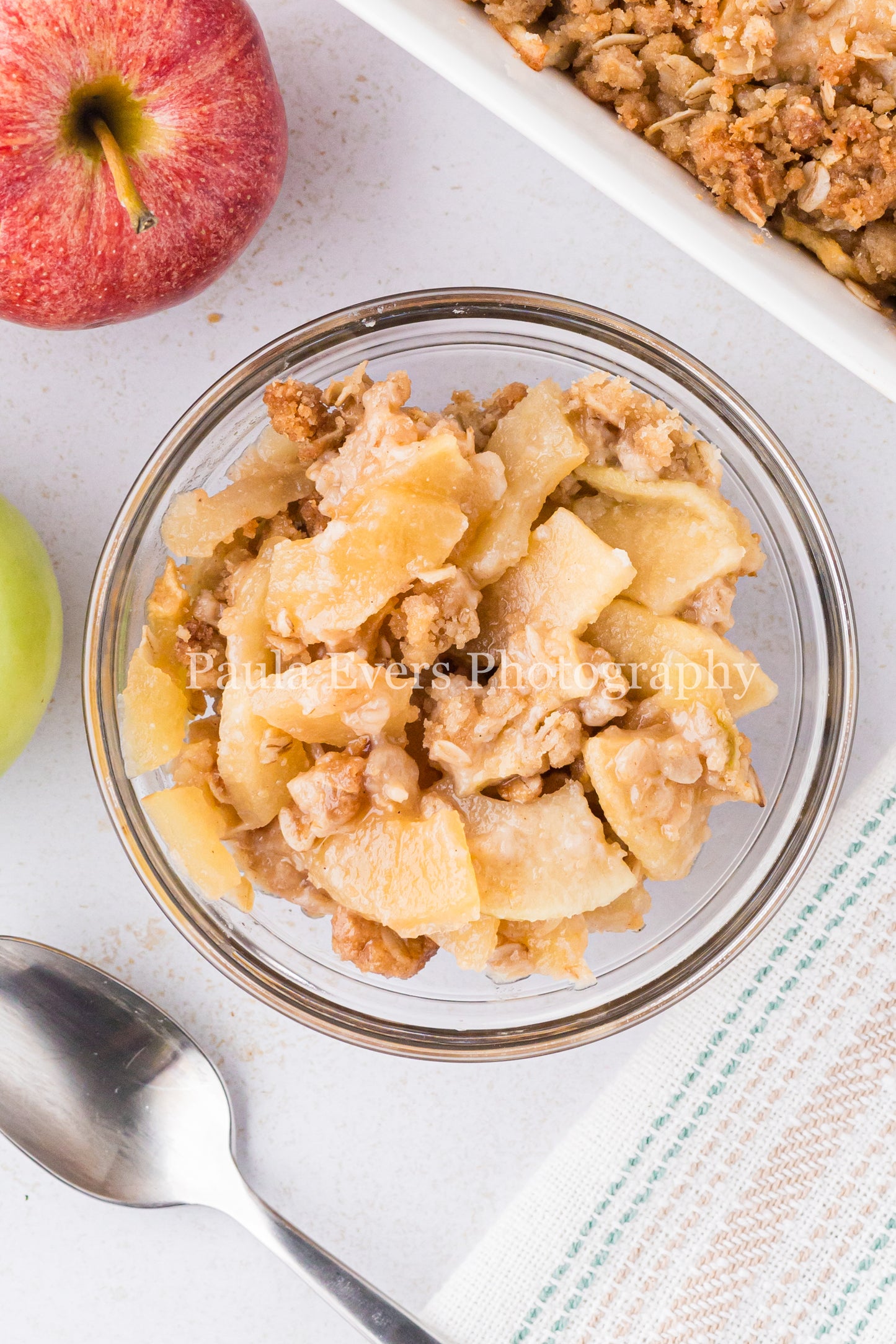 Apple Crisp with Caramel Sauce