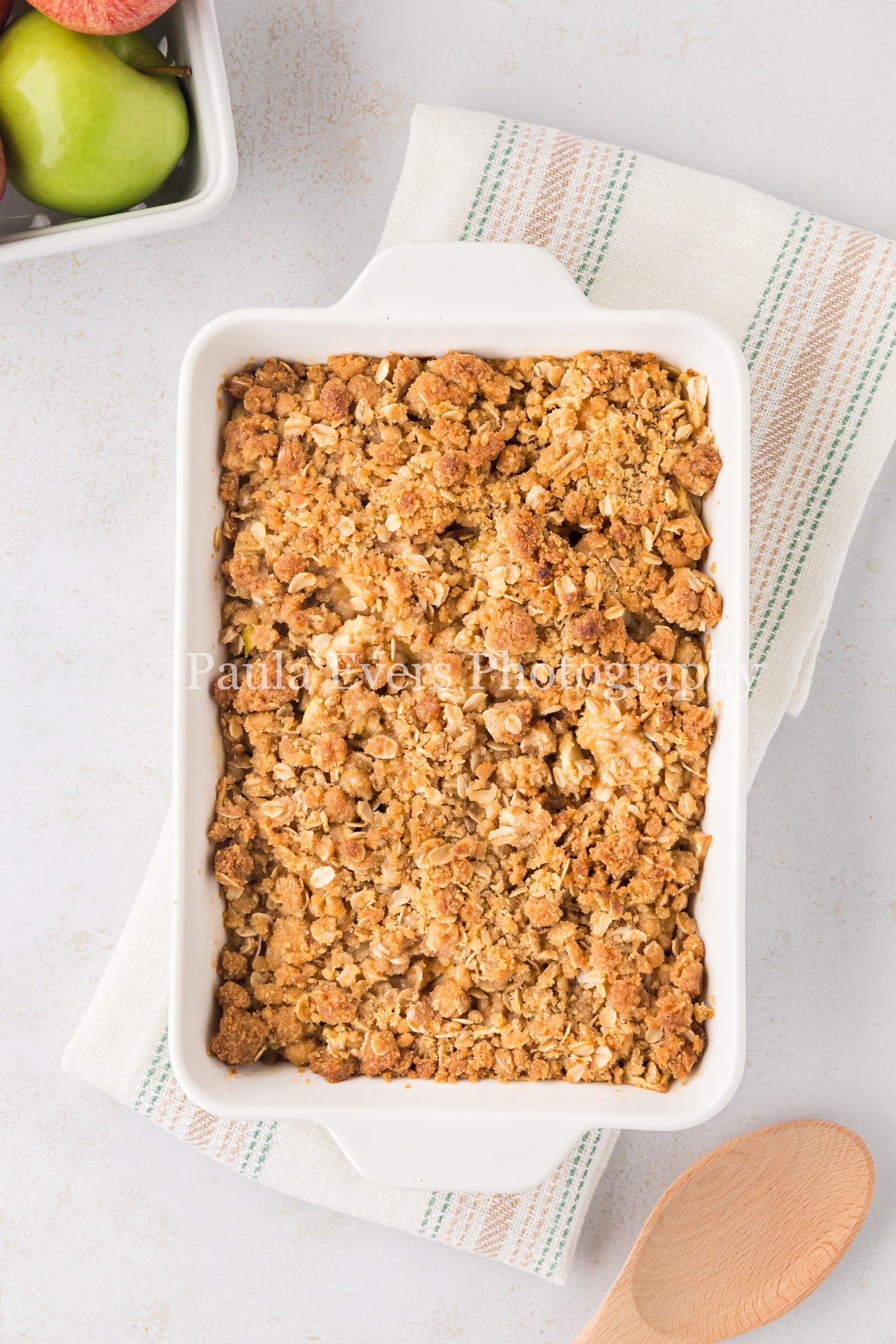 Apple Crisp with Caramel Sauce