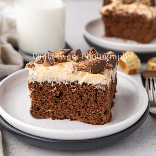 Reese's Peanut Butter Cup Poke Cake