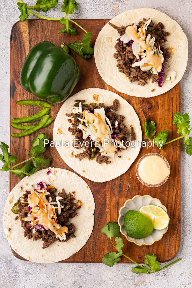 Asian Inspired Beef Tacos