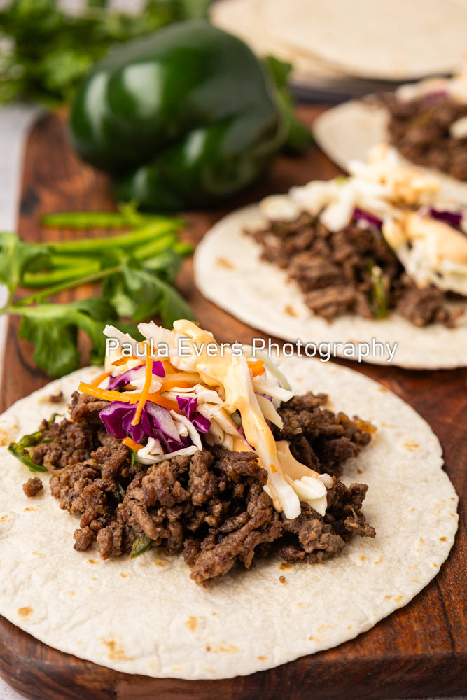 Asian Inspired Beef Tacos