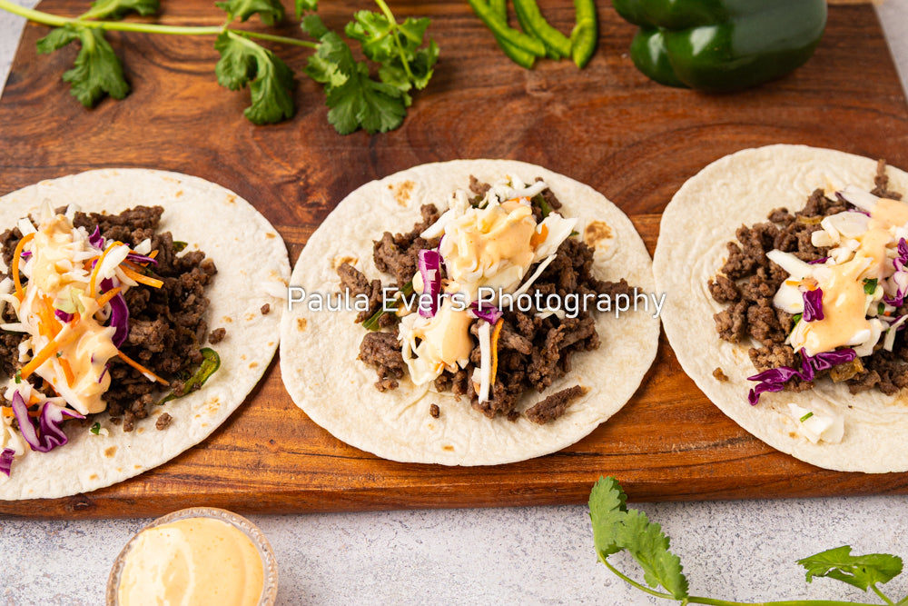 Asian Inspired Beef Tacos
