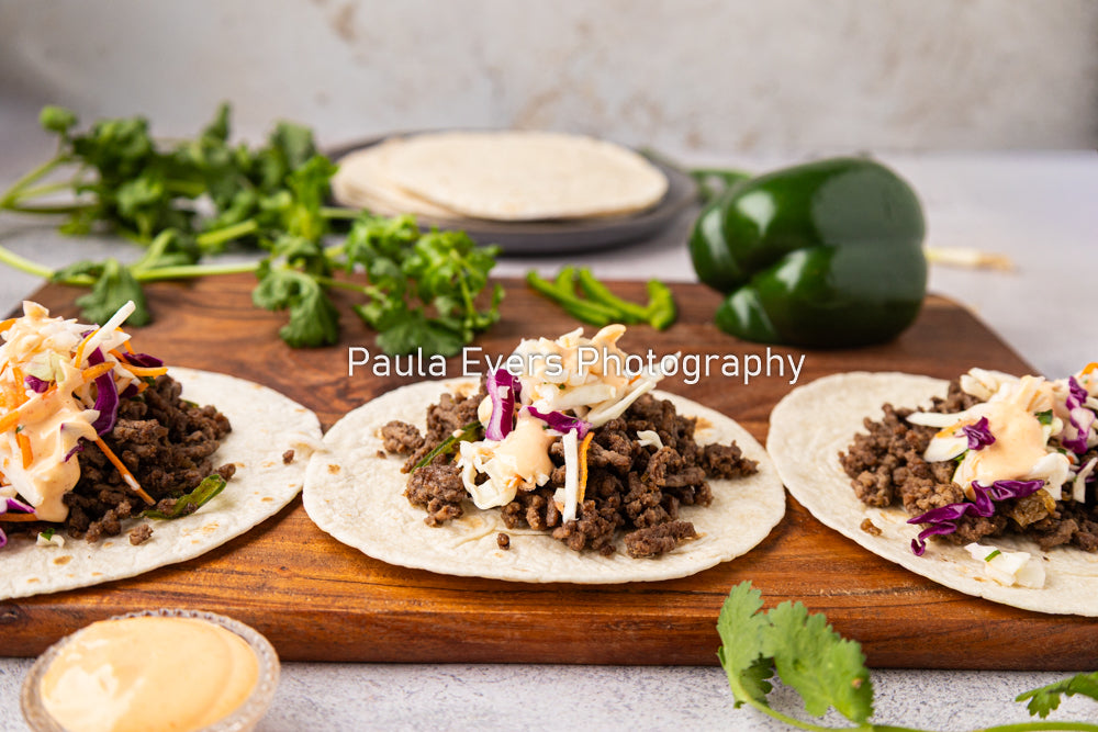 Asian Inspired Beef Tacos