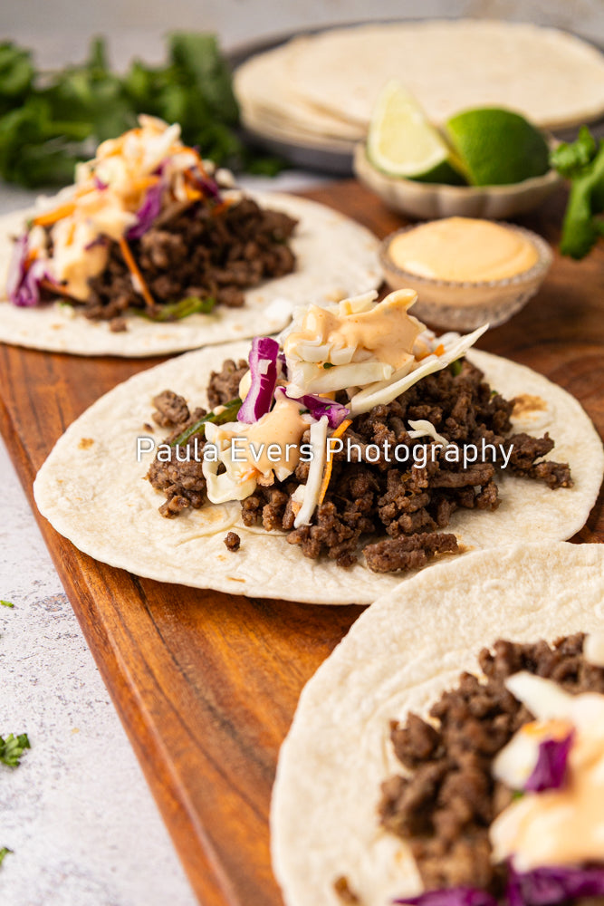 Asian Inspired Beef Tacos