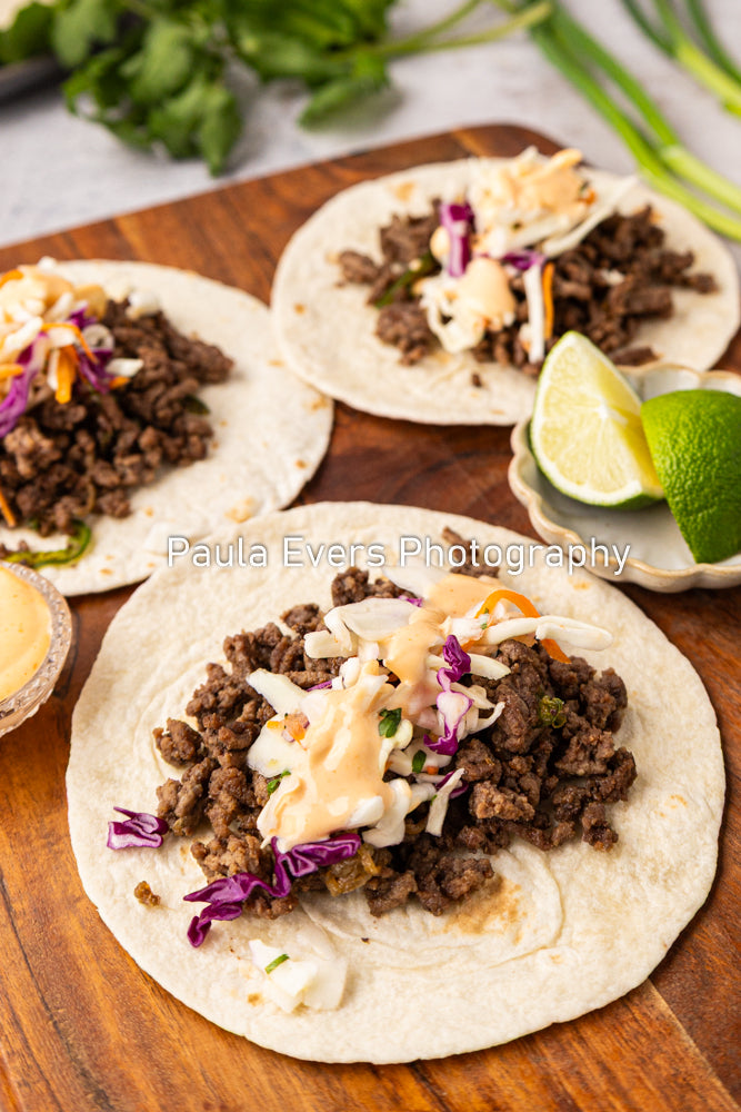 Asian Inspired Beef Tacos