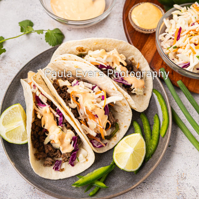 Asian Inspired Beef Tacos