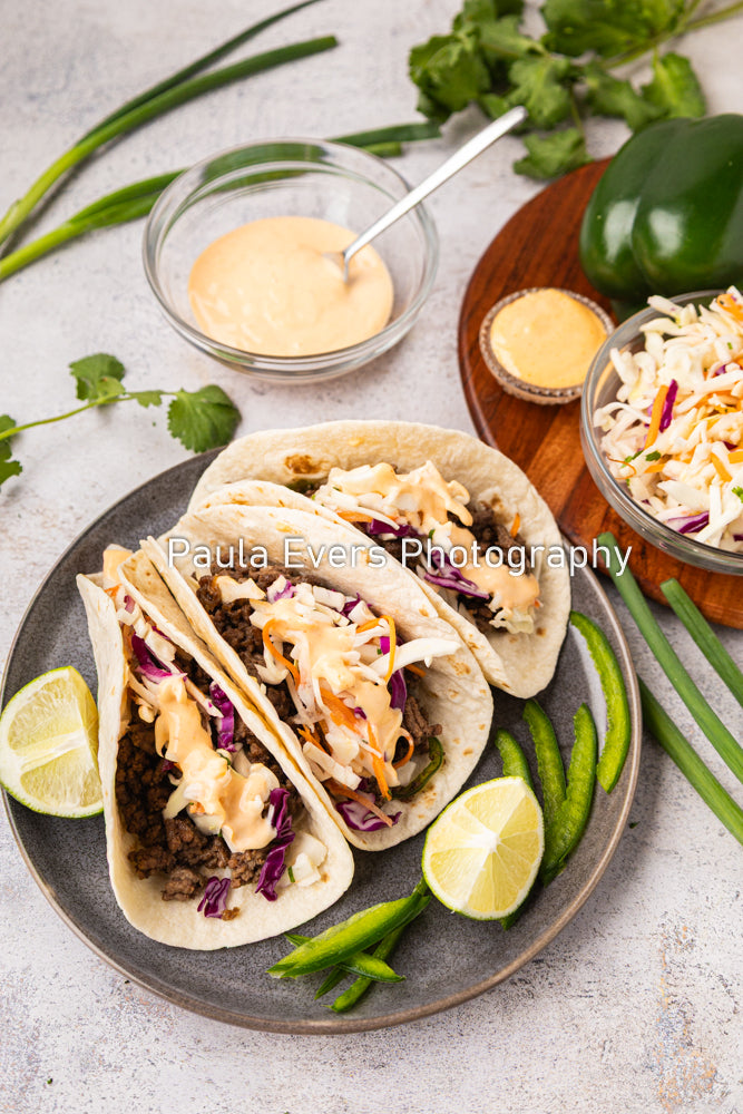 Asian Inspired Beef Tacos