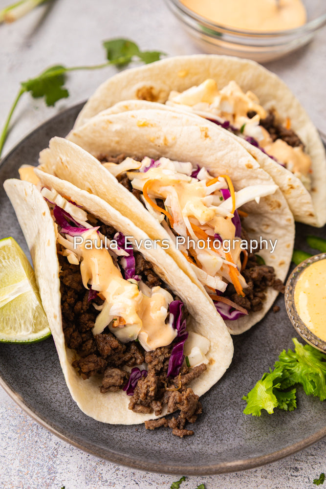 Asian Inspired Beef Tacos