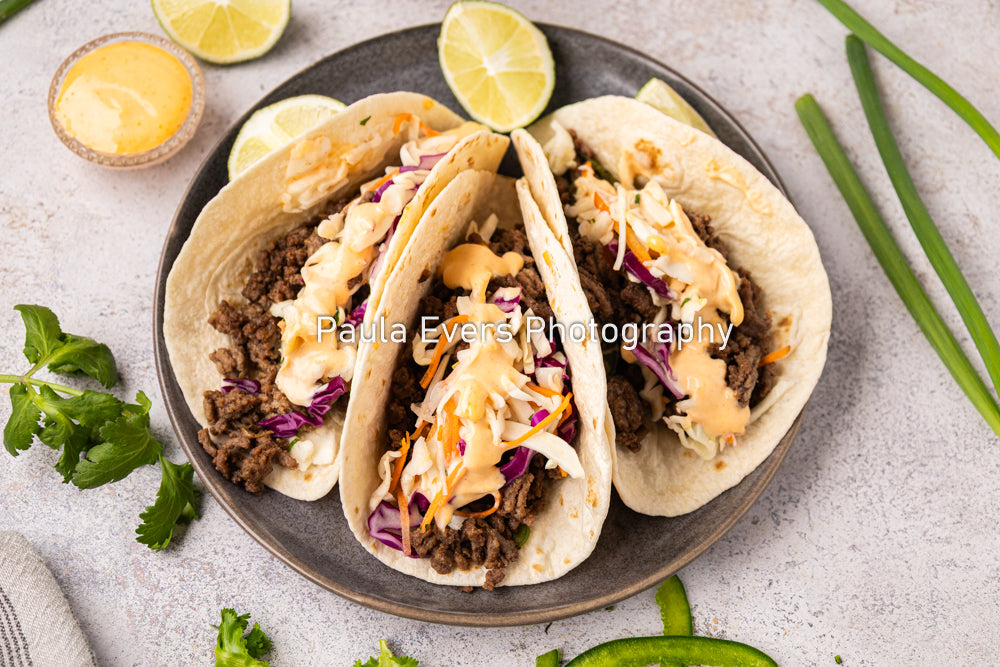 Asian Inspired Beef Tacos
