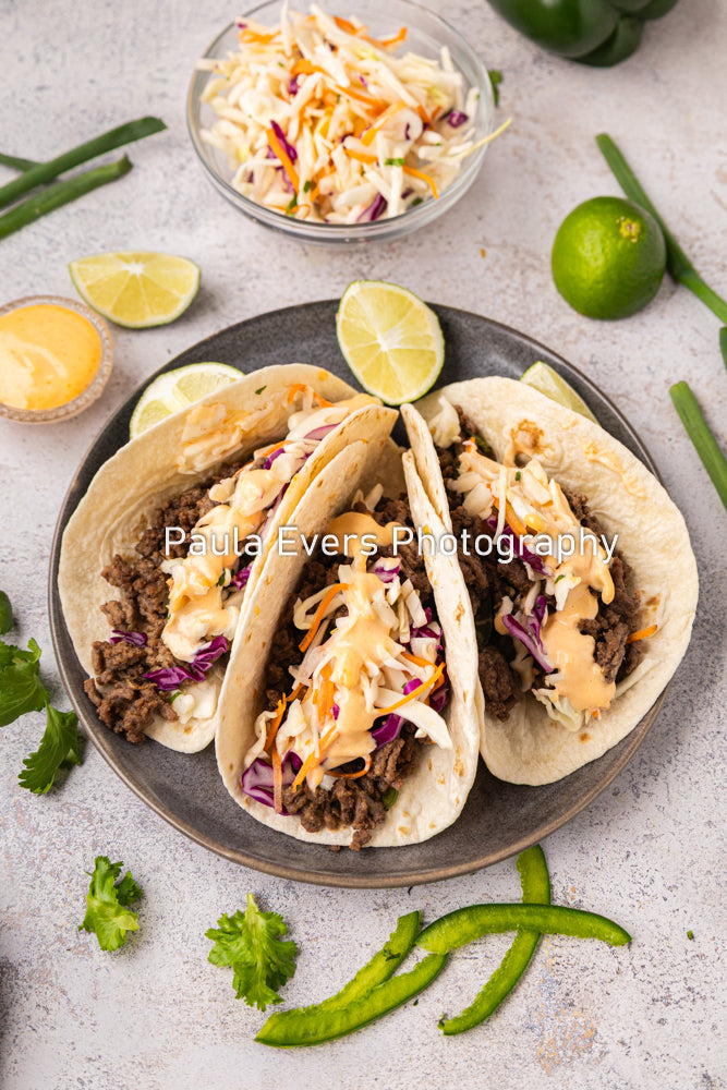 Asian Inspired Beef Tacos