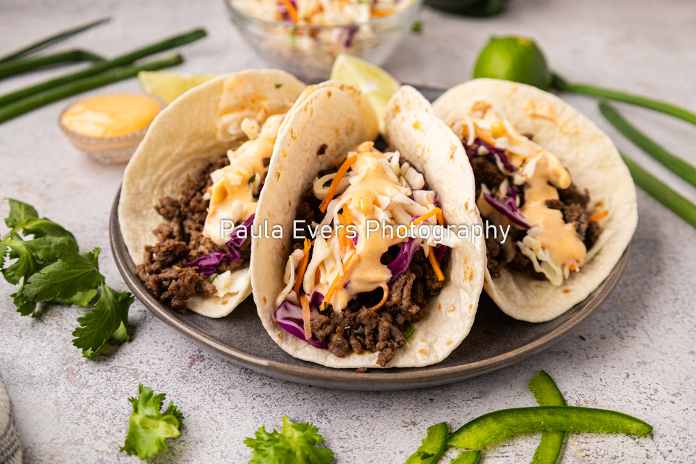 Asian Inspired Beef Tacos