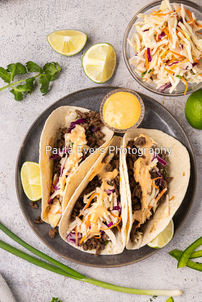 Asian Inspired Beef Tacos