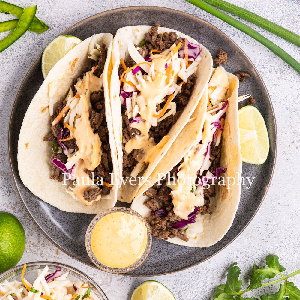 Asian Inspired Beef Tacos