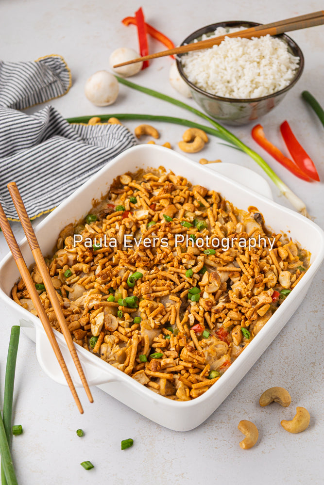 Asian Inspired Cashew Chicken Casserole