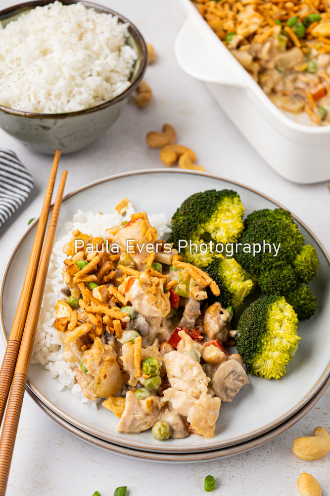 Asian Inspired Cashew Chicken Casserole