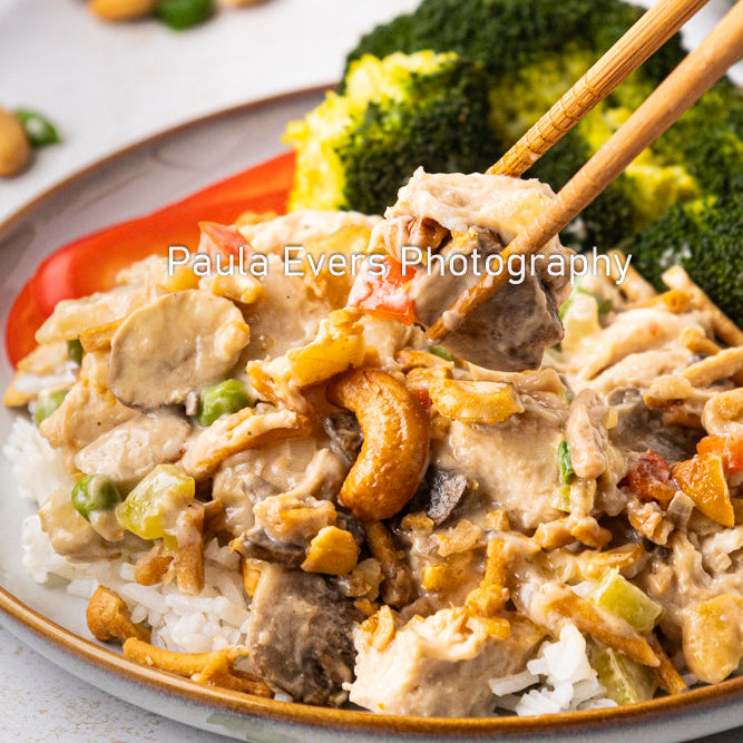 Asian Inspired Cashew Chicken Casserole