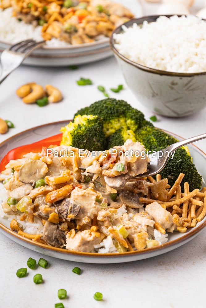 Asian Inspired Cashew Chicken Casserole