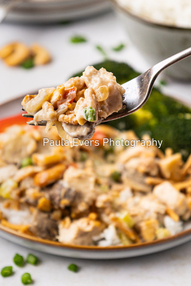 Asian Inspired Cashew Chicken Casserole