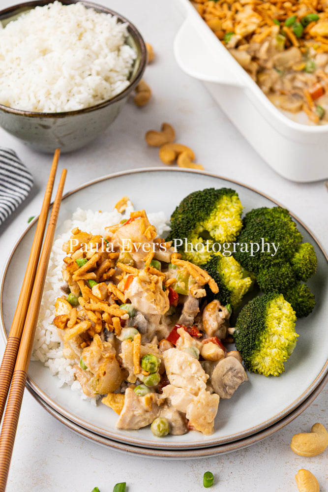 Asian Inspired Cashew Chicken Casserole
