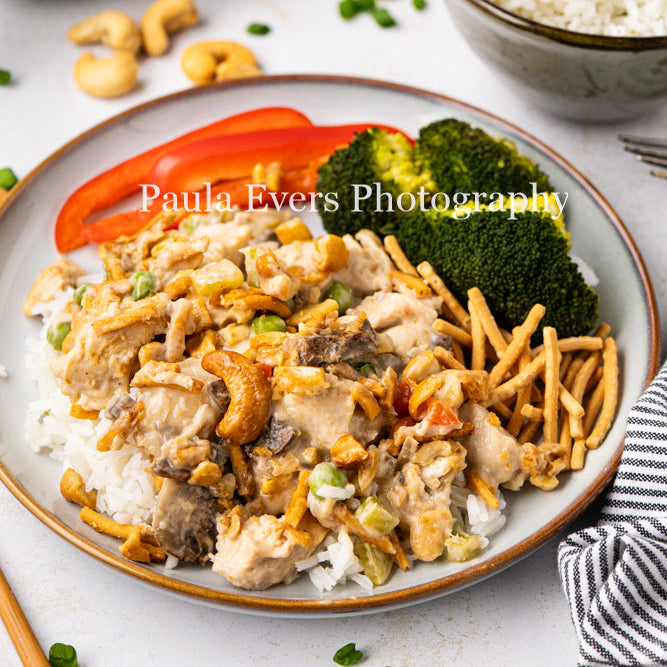 Asian Inspired Cashew Chicken Casserole
