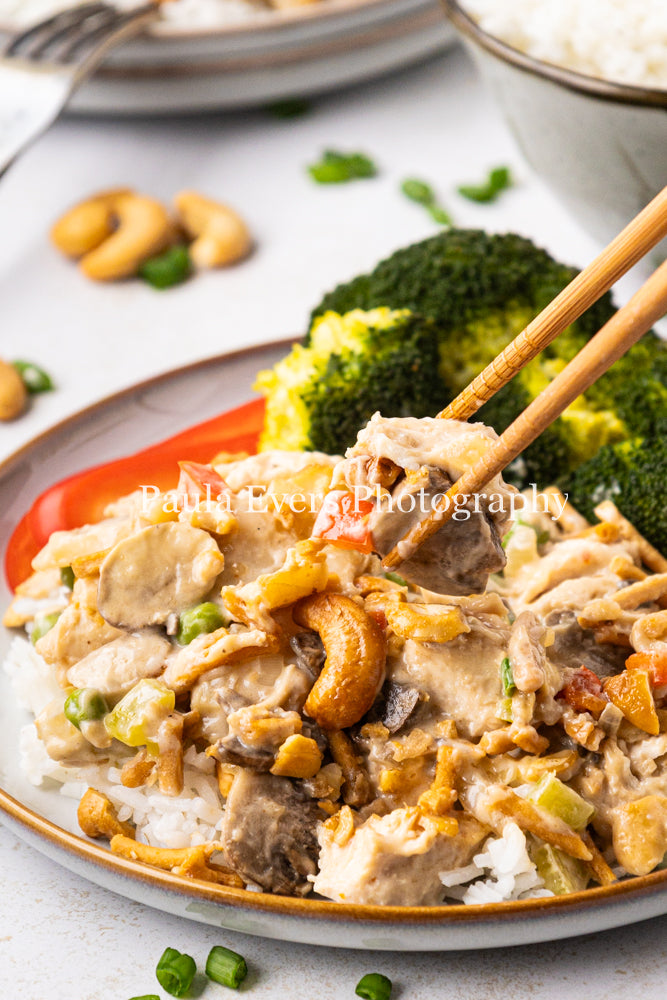 Asian Inspired Cashew Chicken Casserole