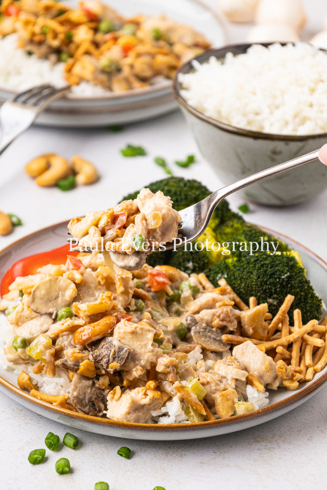 Asian Inspired Cashew Chicken Casserole