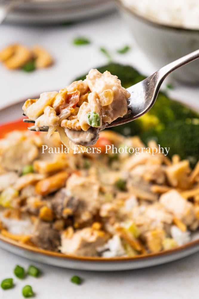 Asian Inspired Cashew Chicken Casserole