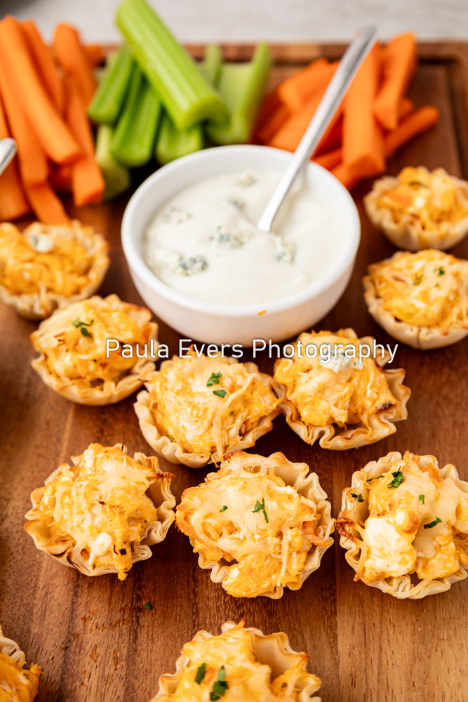 Buffalo Chicken Phyllo Cups