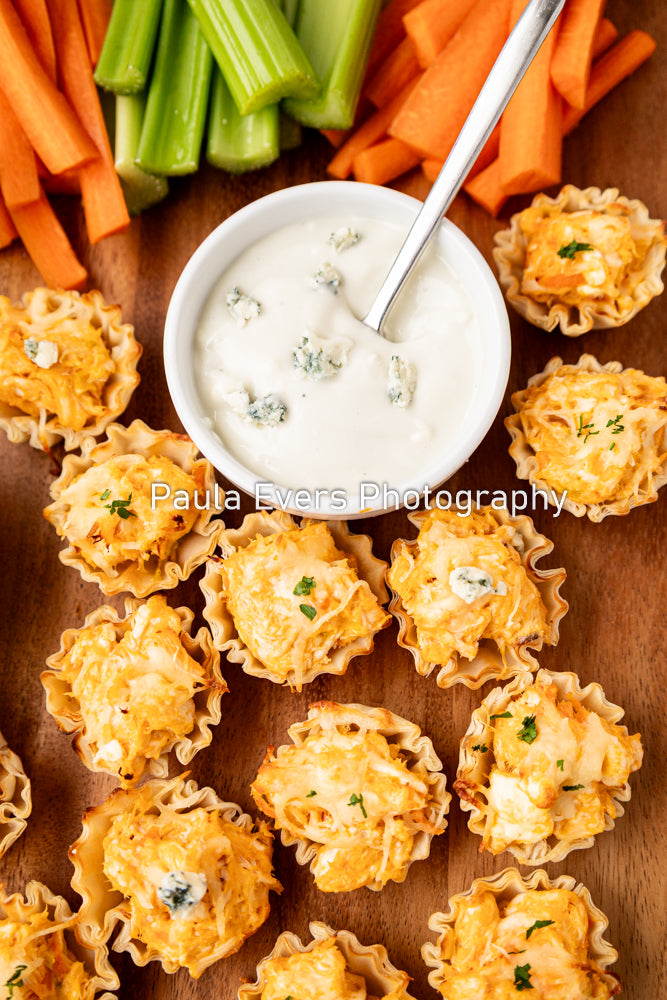 Buffalo Chicken Phyllo Cups