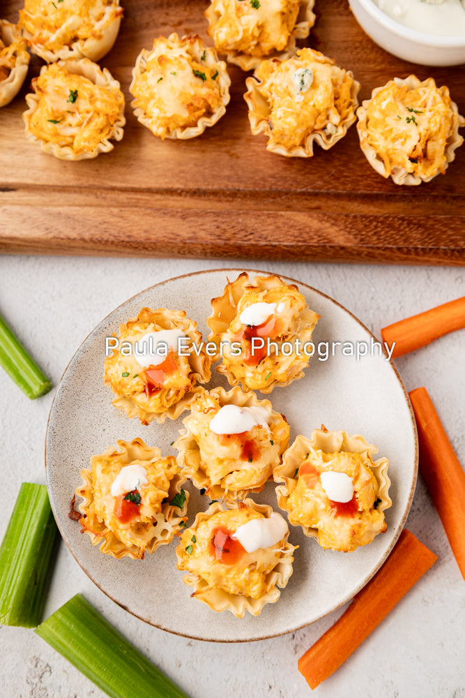Buffalo Chicken Phyllo Cups