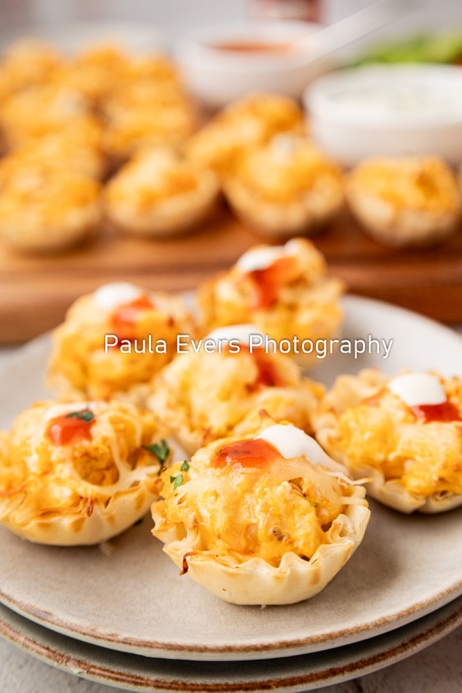 Buffalo Chicken Phyllo Cups