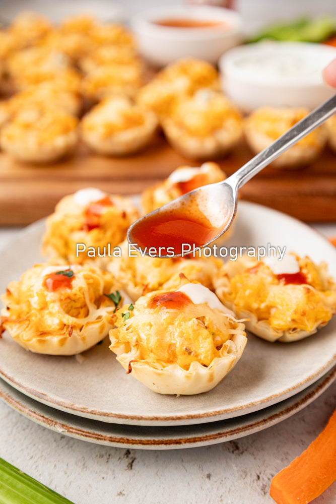 Buffalo Chicken Phyllo Cups