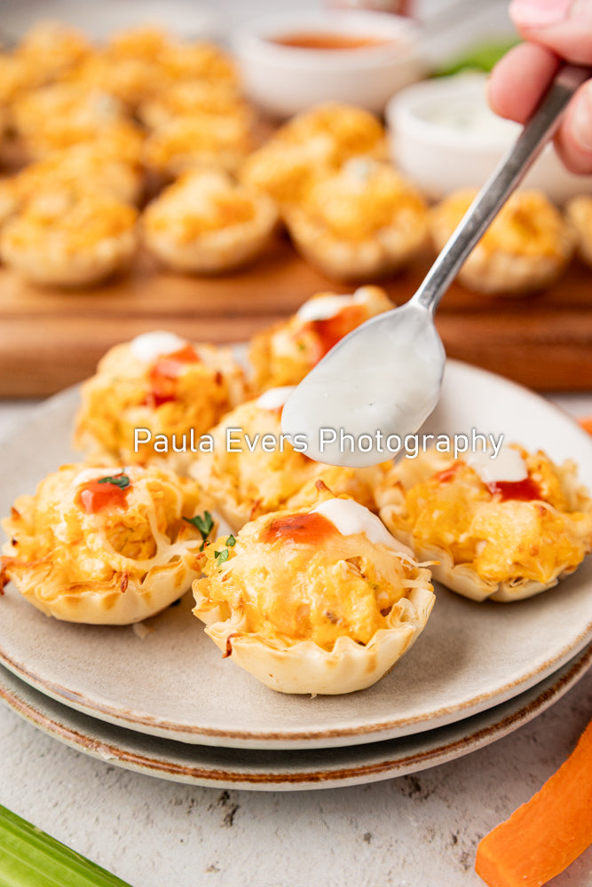 Buffalo Chicken Phyllo Cups