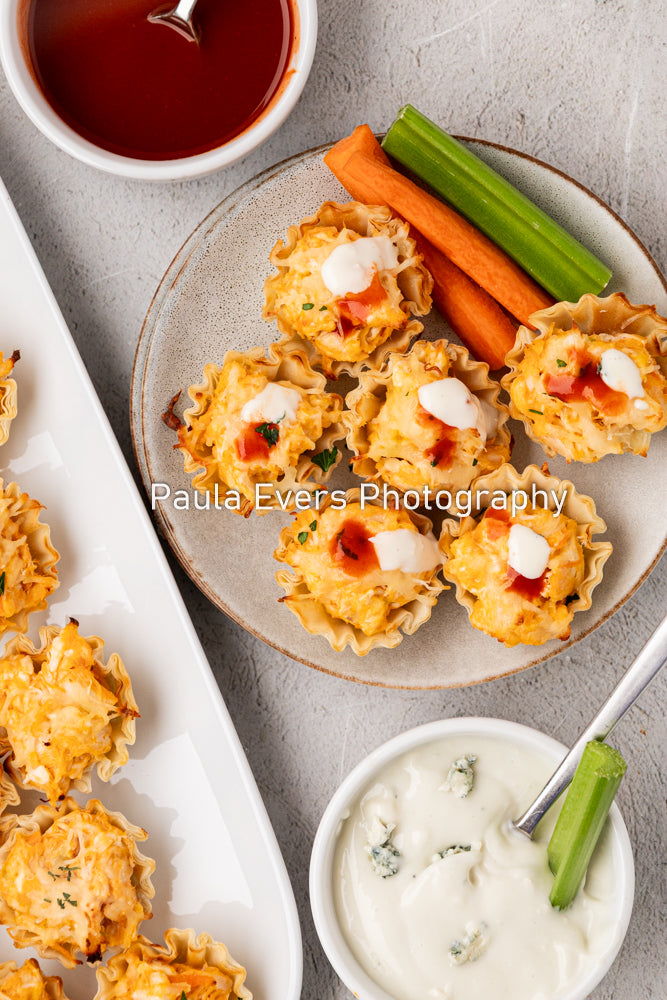 Buffalo Chicken Phyllo Cups