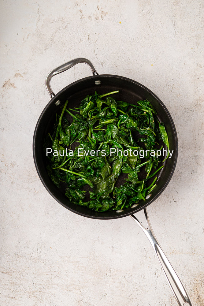 Grilled Rosemary Chicken over Grits and Spinach