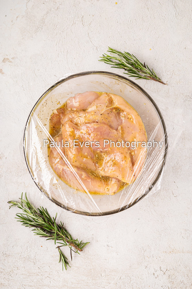 Grilled Rosemary Chicken over Grits and Spinach
