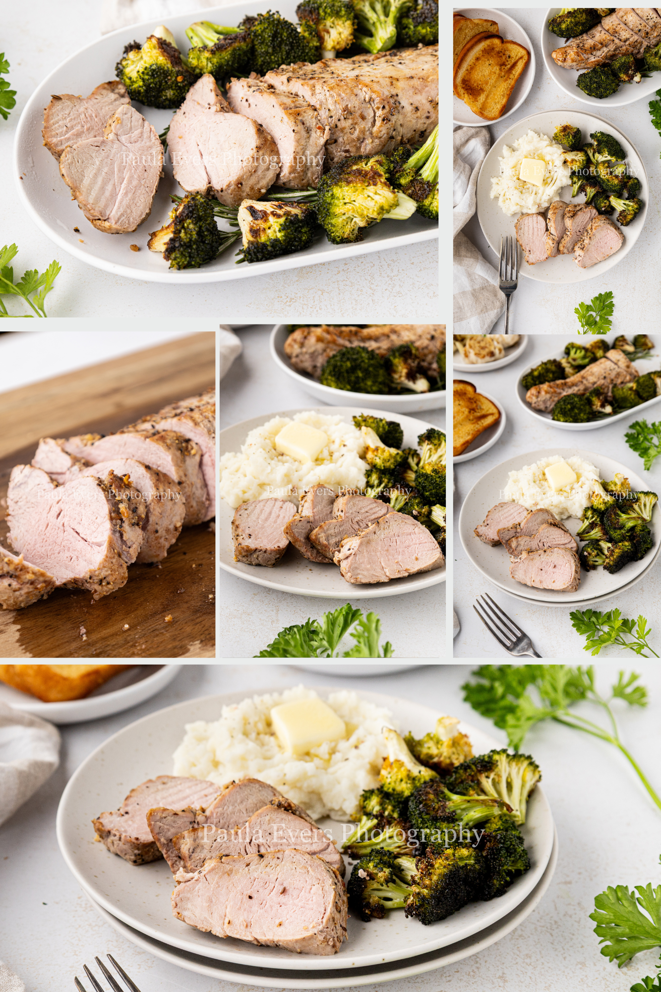 Oven Roasted Pork Tenderloin, Broccoli, and Garlic - Bundle
