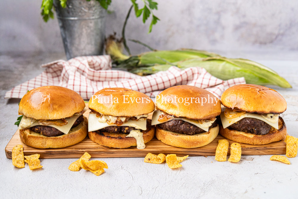 Southwest Corn Chip Burgers