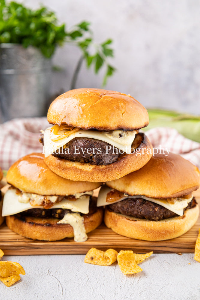 Southwest Corn Chip Burgers