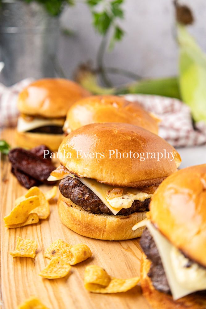 Southwest Corn Chip Burgers