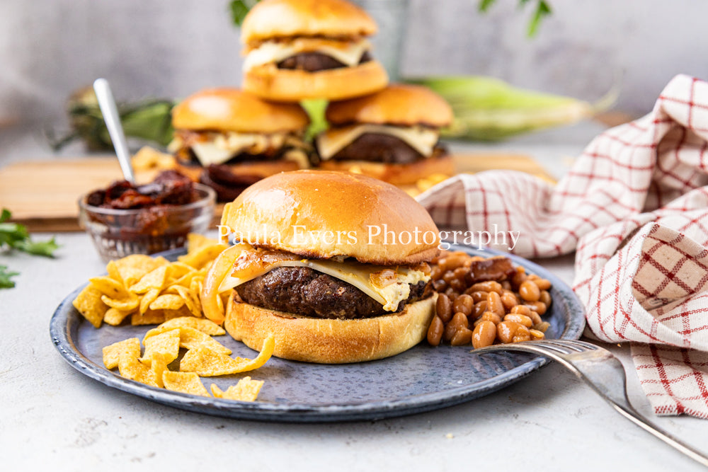 Southwest Corn Chip Burgers