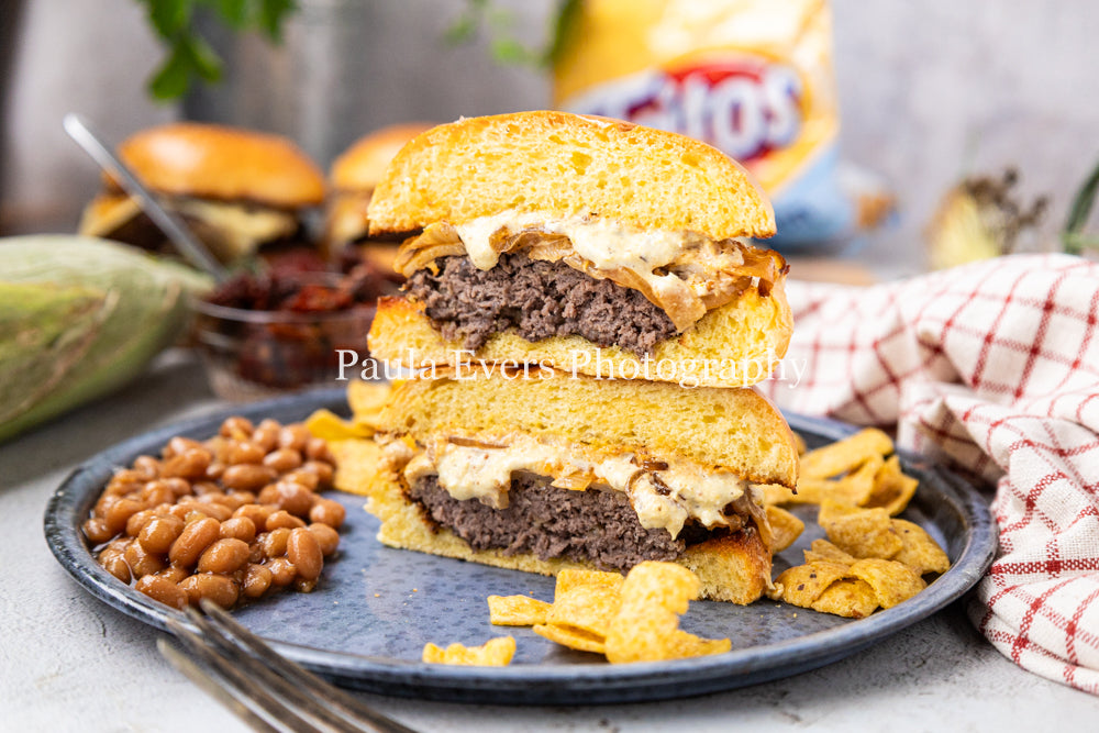 Southwest Corn Chip Burgers