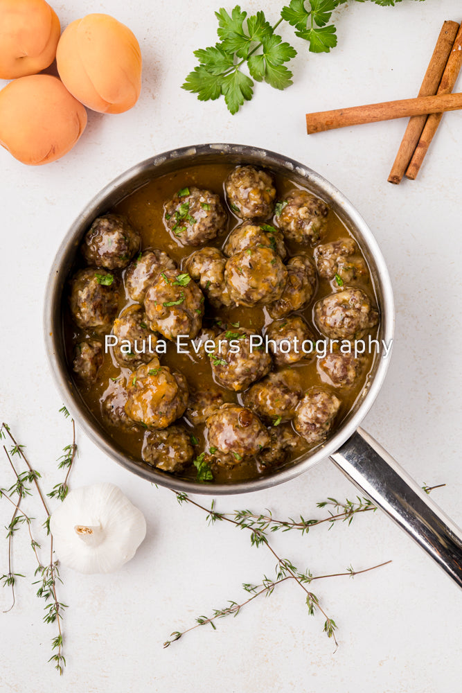 Spiced Pork Meatballs with Apricot Wine Sauce (aka Apricot Meatballs)
