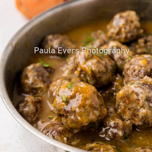 Spiced Pork Meatballs with Apricot Wine Sauce (aka Apricot Meatballs)