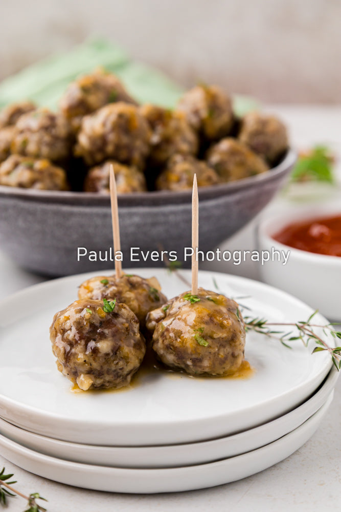 Spiced Pork Meatballs with Apricot Wine Sauce (aka Apricot Meatballs)