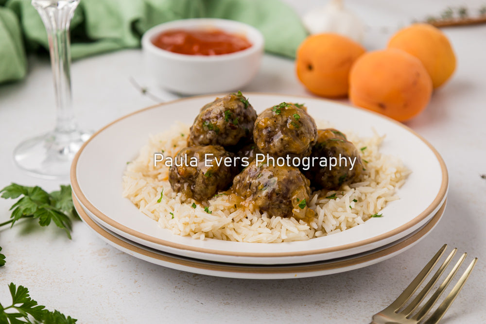Spiced Pork Meatballs with Apricot Wine Sauce (aka Apricot Meatballs)