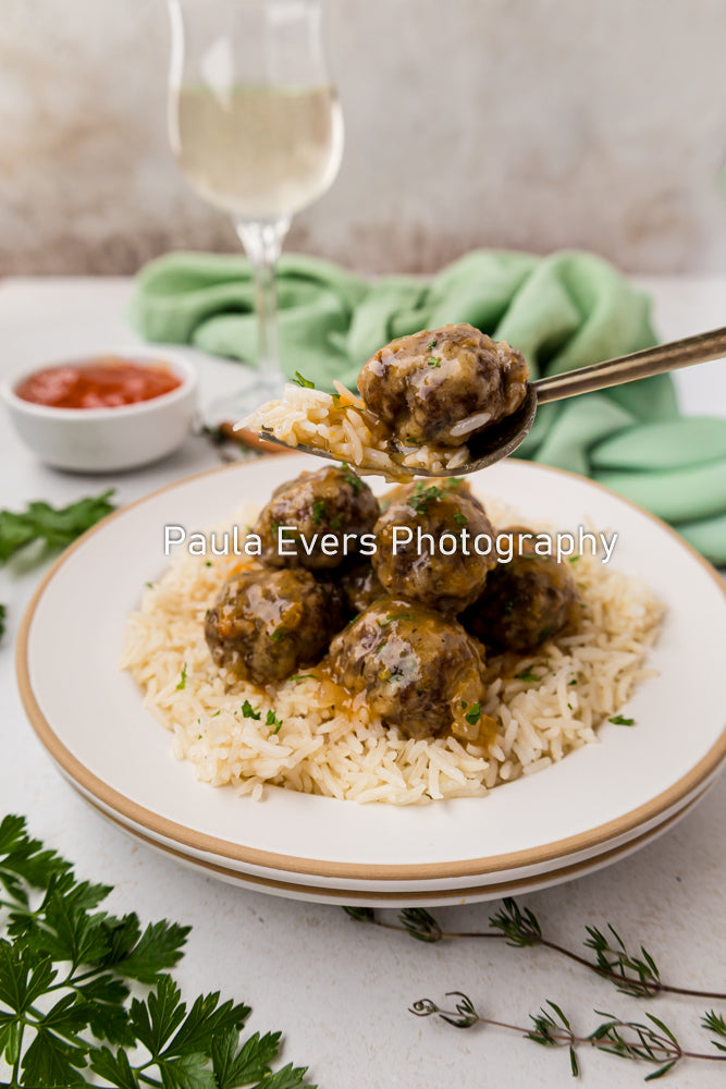 Spiced Pork Meatballs with Apricot Wine Sauce (aka Apricot Meatballs)